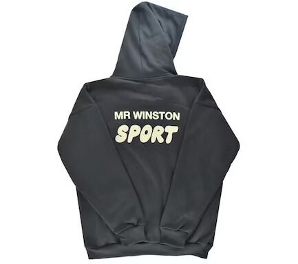 Mr Winston Puff Hoodie Sweatshirt - Black Charcoal