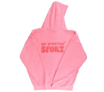 Mr Winston Co Puff Hoodie Sweat - Vintage Pink