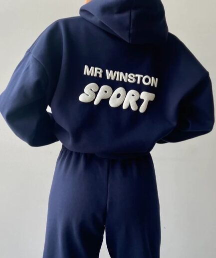 Mr Winston Navy Puff Tracksuit